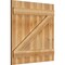 Ekena Millwork Joined Board-n-Batten Shutters w/Z-Bar, Rough Sawn Western Red Cedar, 32 1/4W x 32H, PR RBJ06Z32X032RWR - alternate 5